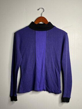 90s vintage black and purple long sleeve size medium